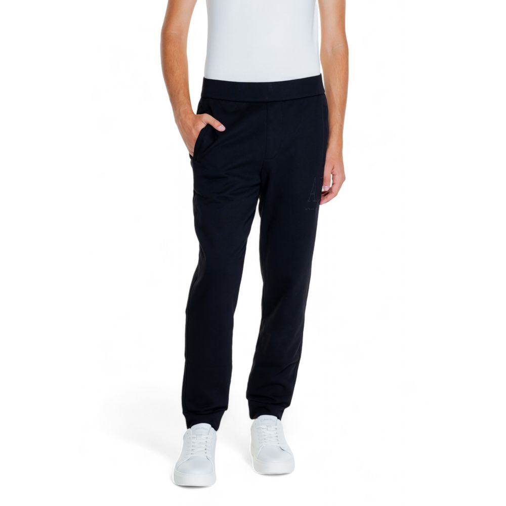 Armani Exchange Black Cotton Joggers Workout Pant