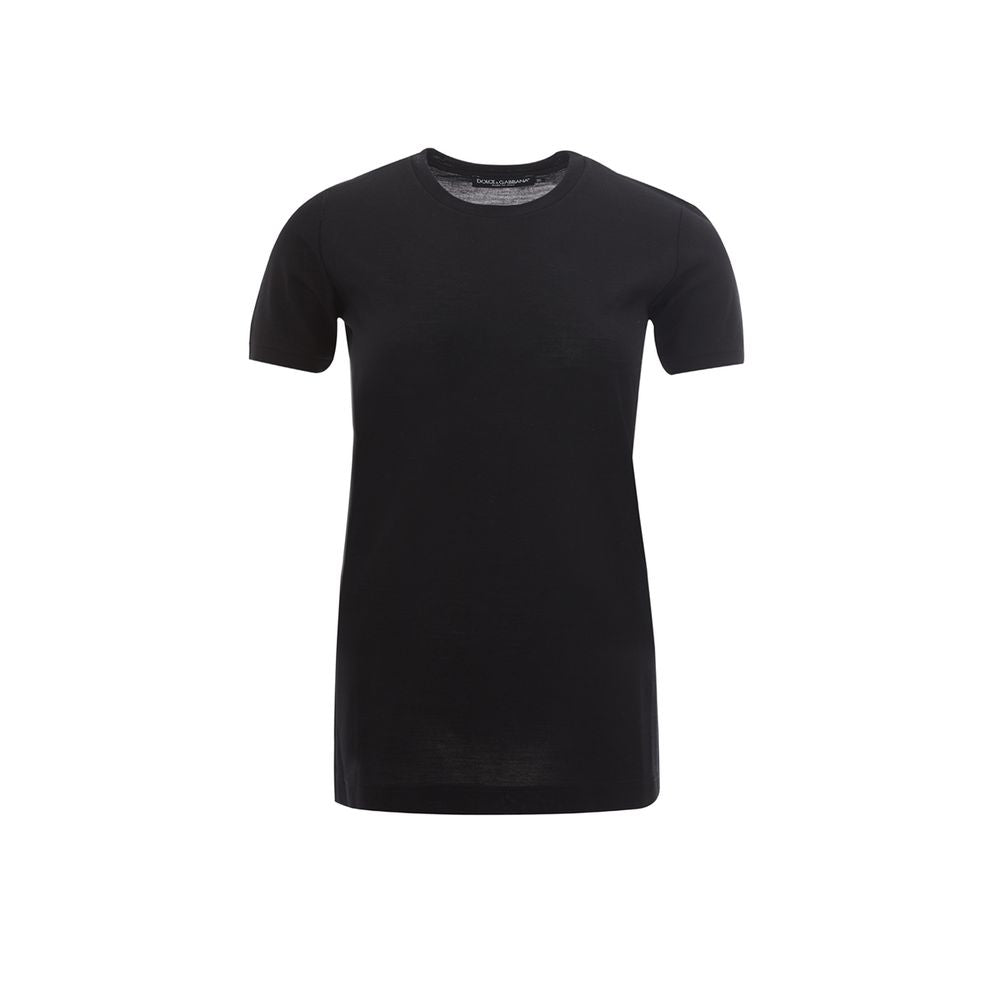 Dolce & Gabbana Black Cotton T-Shirt