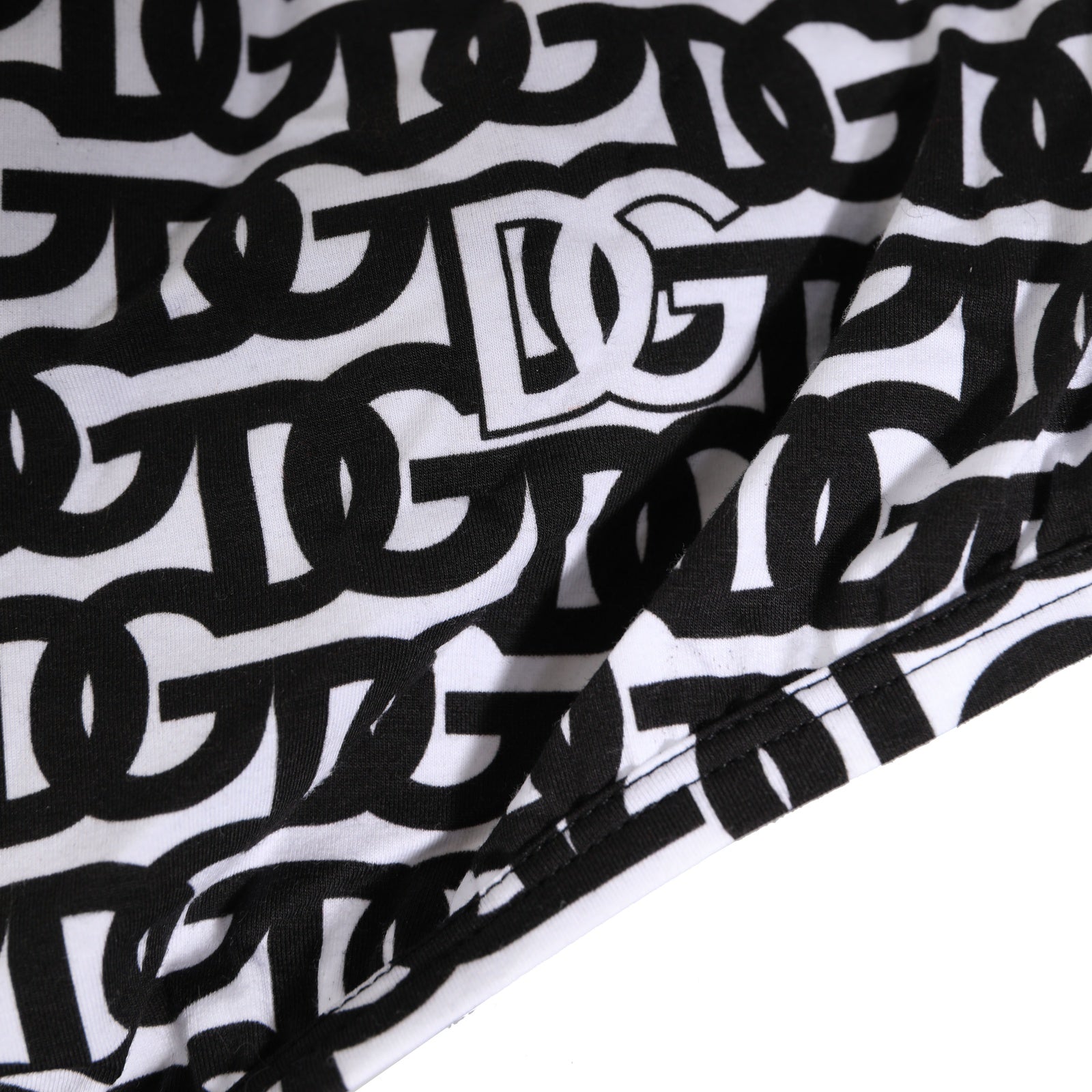Dolce & Gabbana Black White Cotton Logo Print Brief Underwear