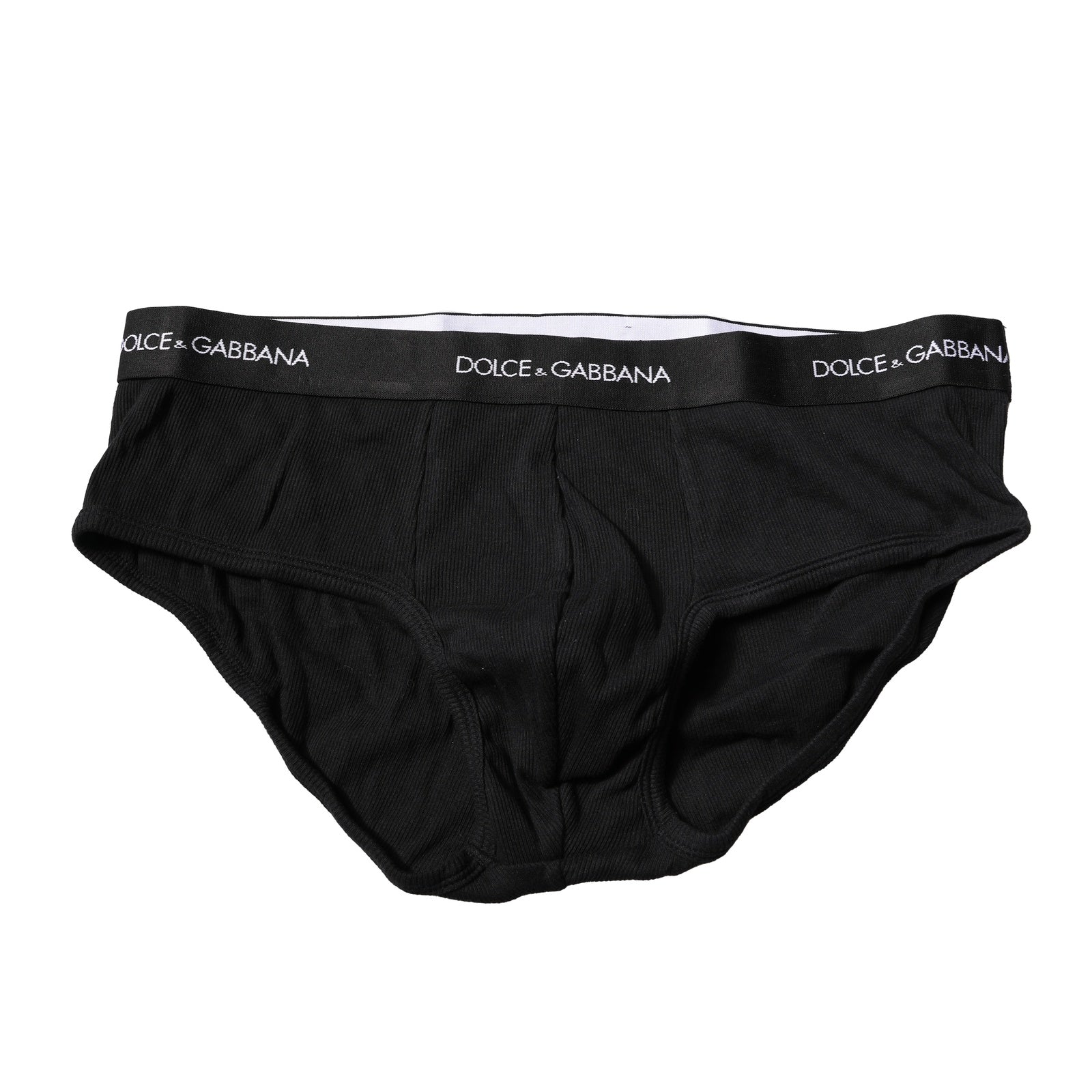 Dolce & Gabbana Black Cotton Stretch Regular Brief Underwear