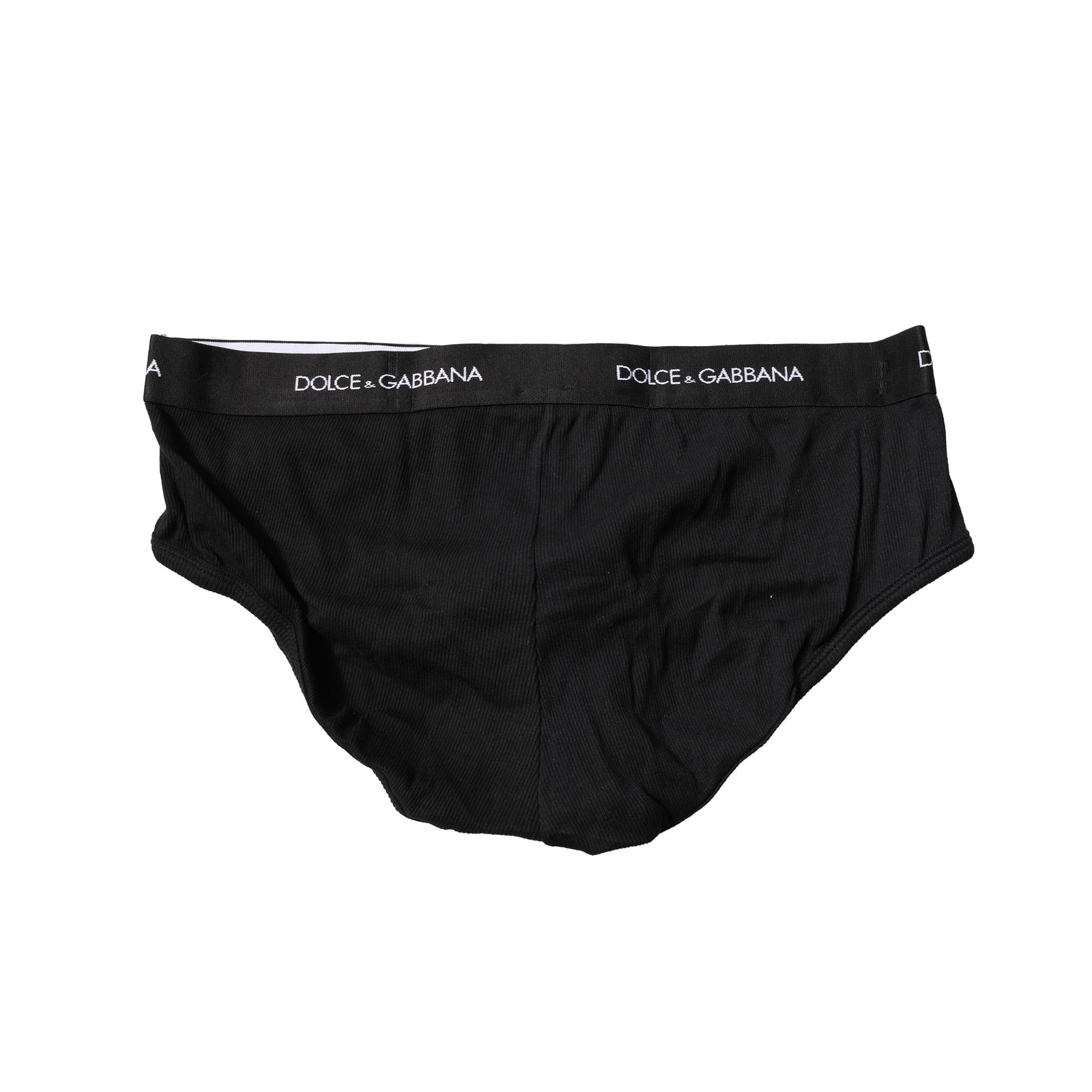 Dolce & Gabbana Black Cotton Stretch Regular Brief Underwear