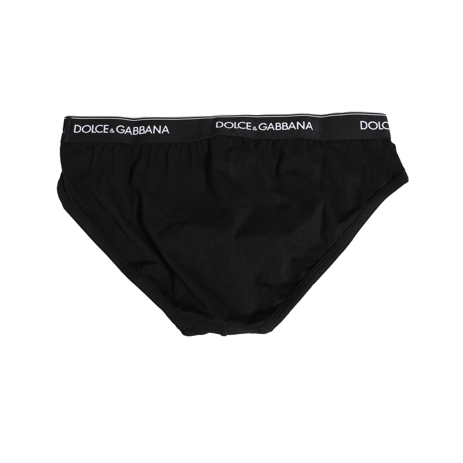 Dolce & Gabbana Black Cotton Stretch Regular Brief Underwear