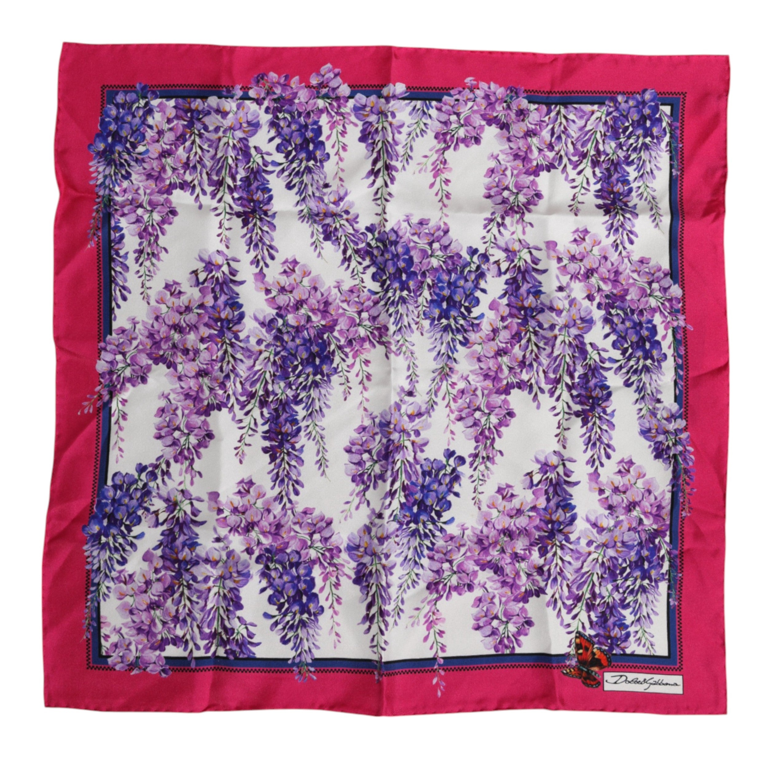 Dolce & Gabbana Multicolor Floral Print Square Foulard Scarf