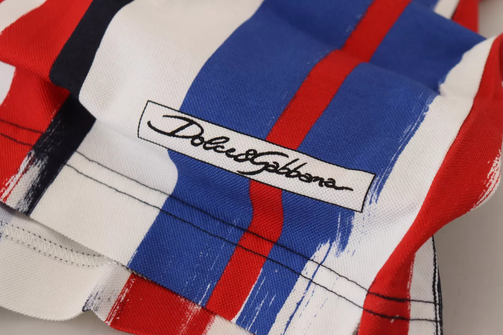 Dolce & Gabbana Multicolor Cotton Polo Top Men T-shirt