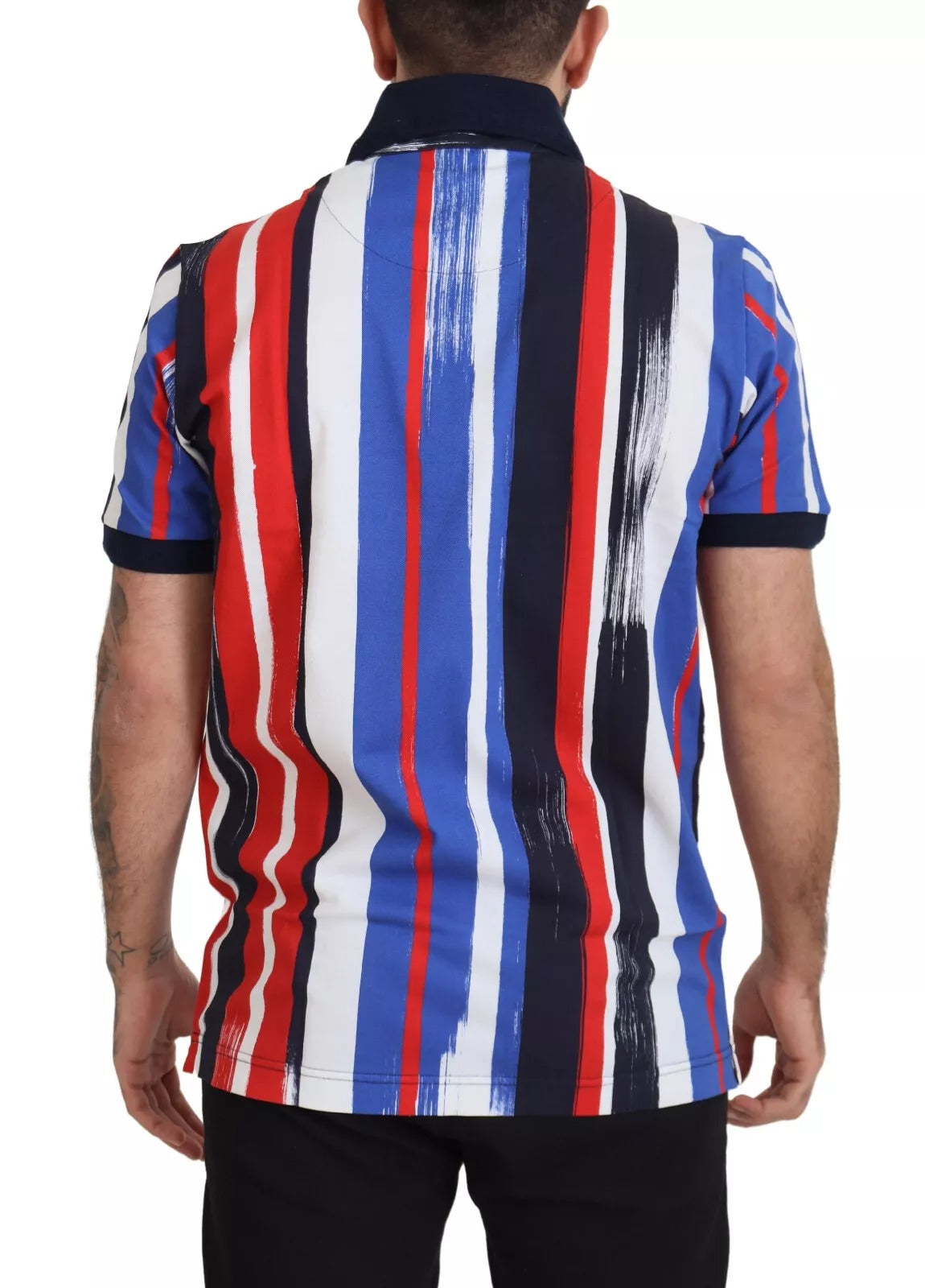 Dolce & Gabbana Multicolor Cotton Polo Top Men T-shirt