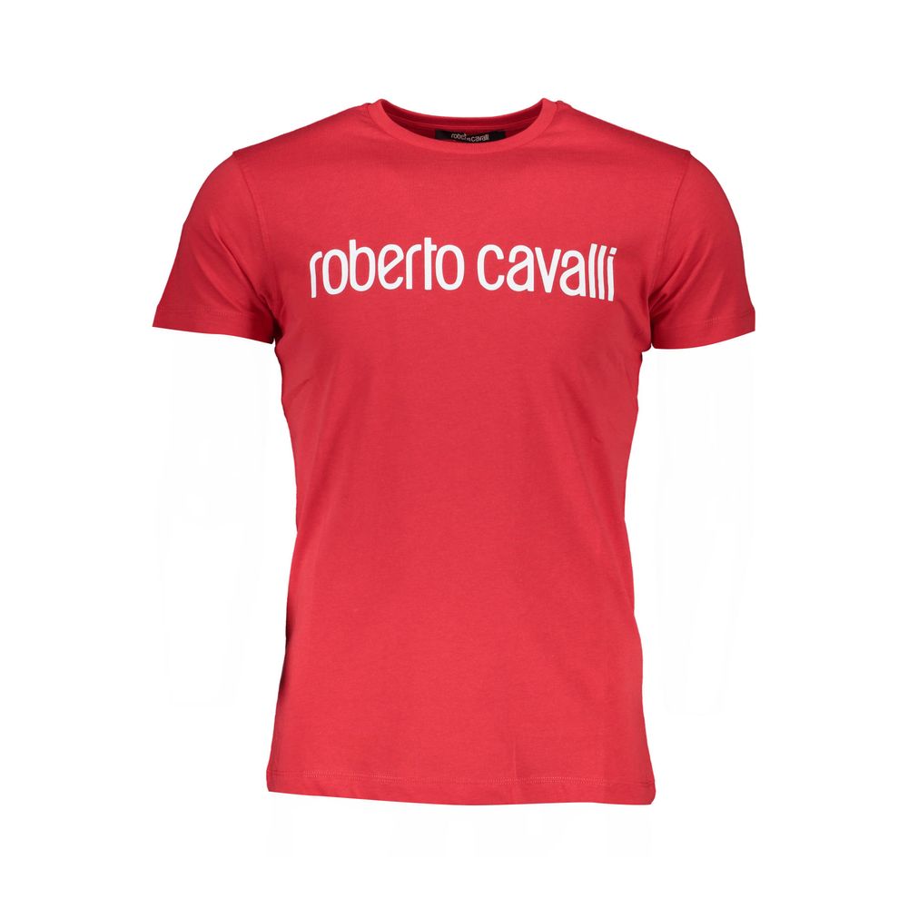Roberto Cavalli Red Cotton T-Shirt