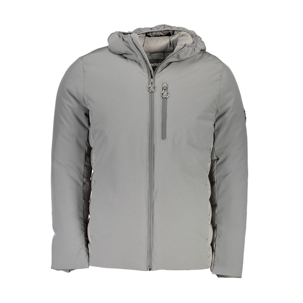 Roberto Cavalli Gray Polyester Jacket