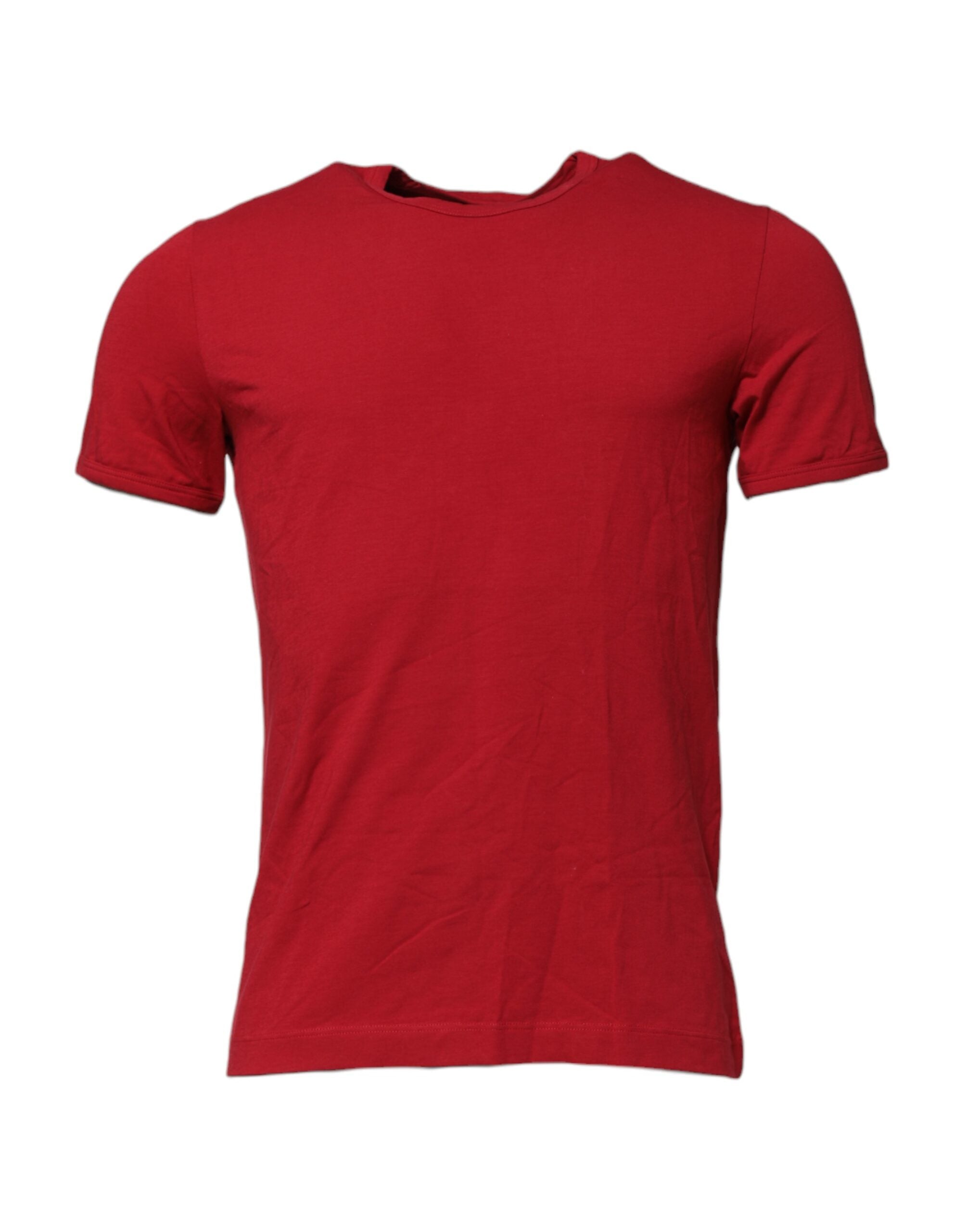 Dolce & Gabbana Red Cotton Short Sleeves Underwear T-shirt