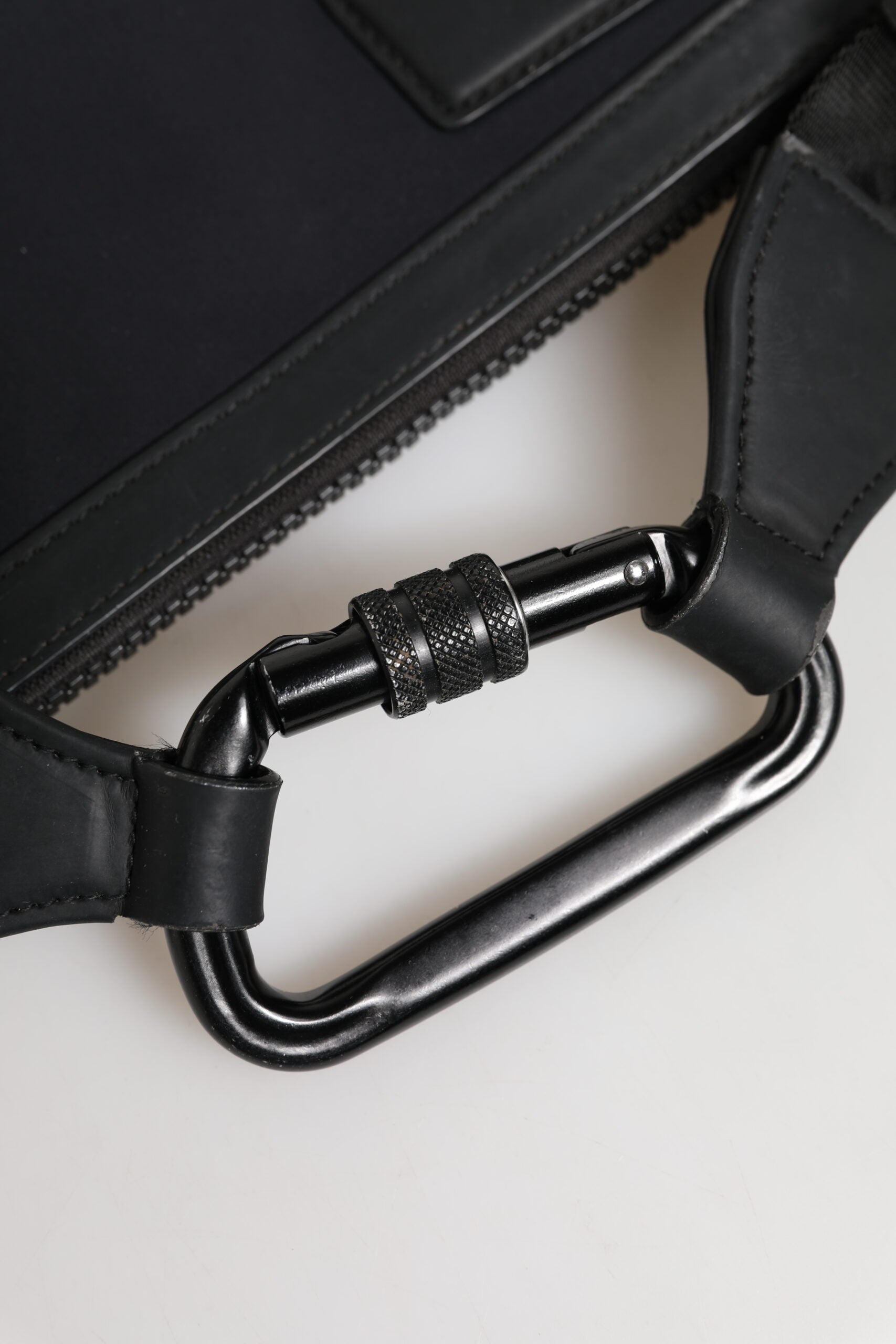 Dolce & Gabbana Black Logo Patch Shoulder Sling Pouch Clutch Bag