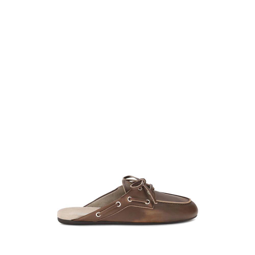 Miu Miu Leather Sabot Loafers