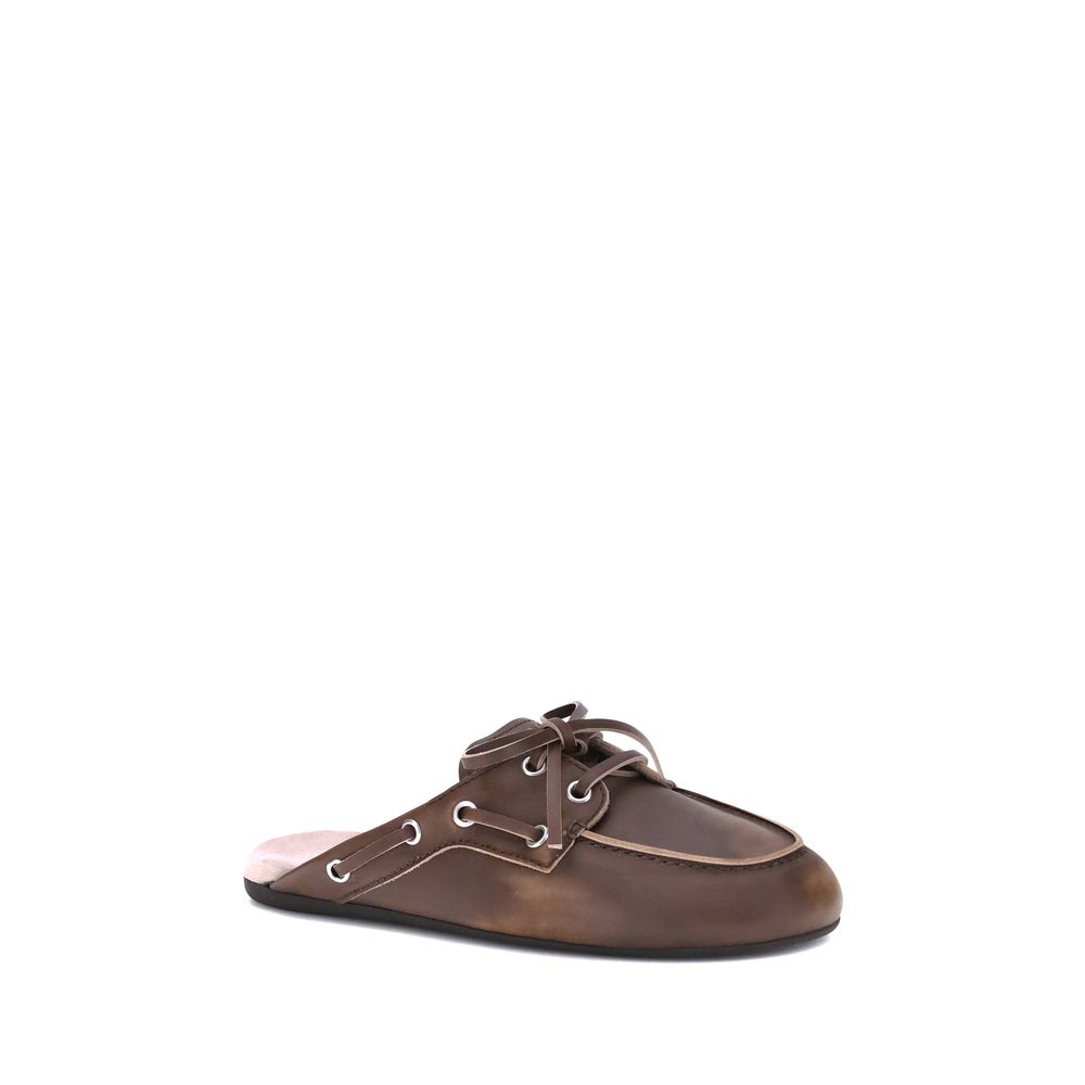 Miu Miu Leather Sabot Loafers
