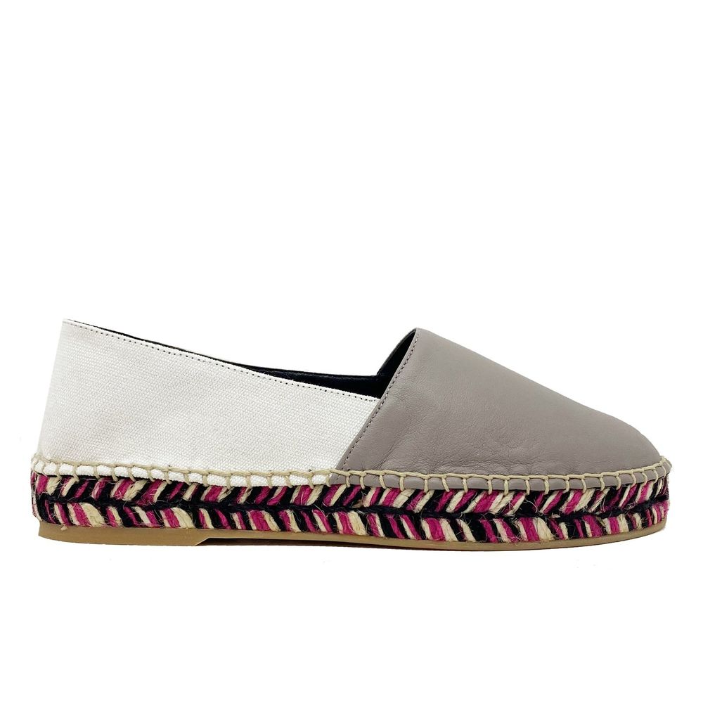 Off-White Leather Espadrilles