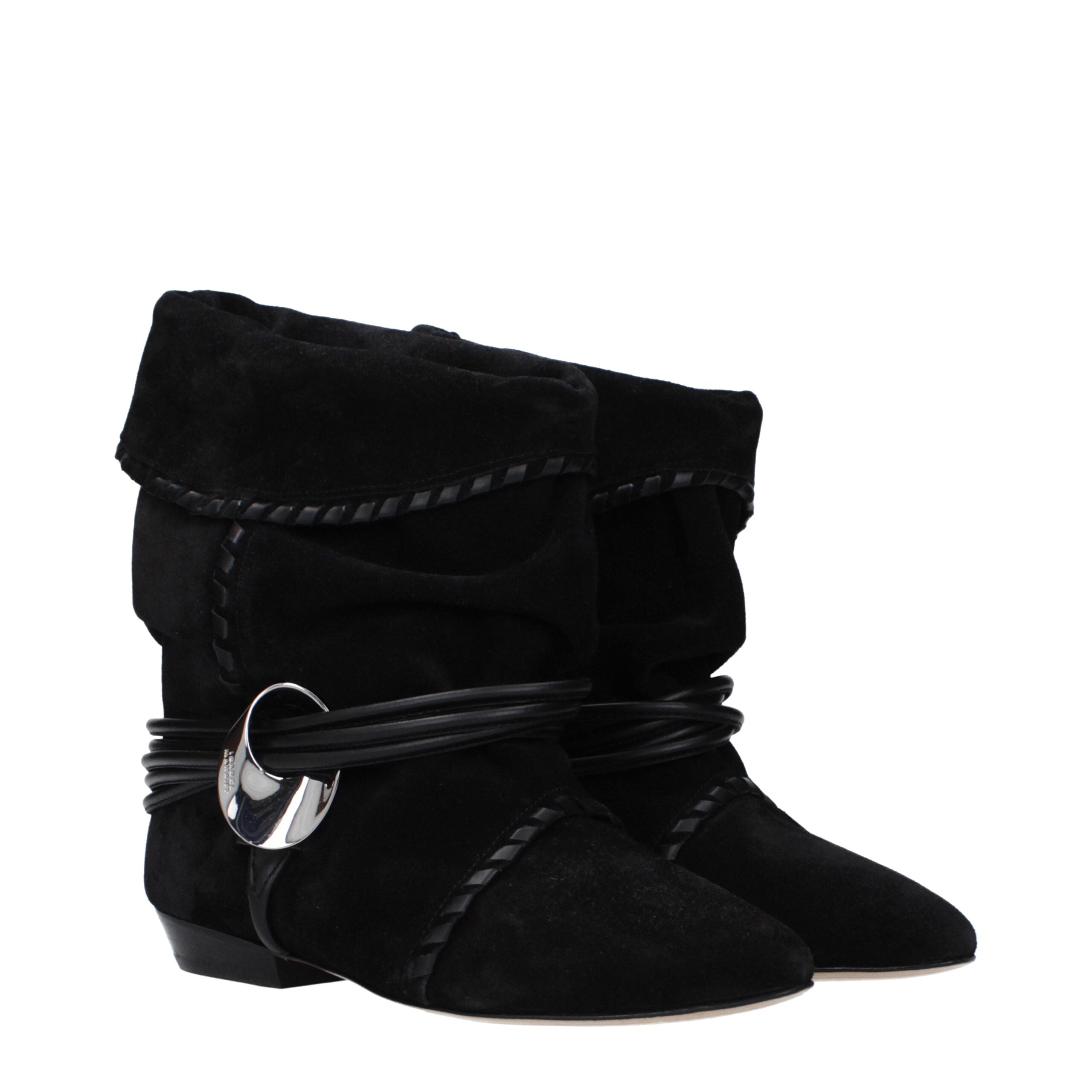 Isabel Marant Black Leather Ankle