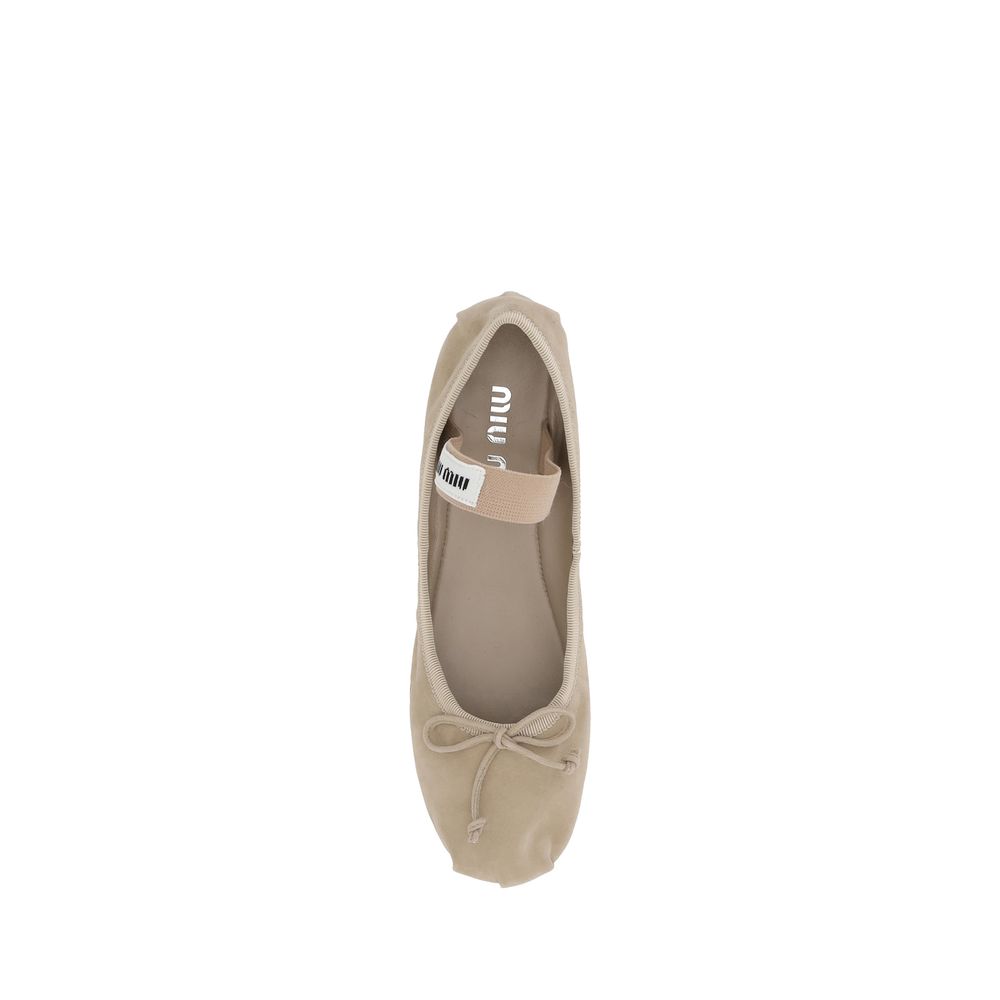 Miu Miu Suede Ballerinas