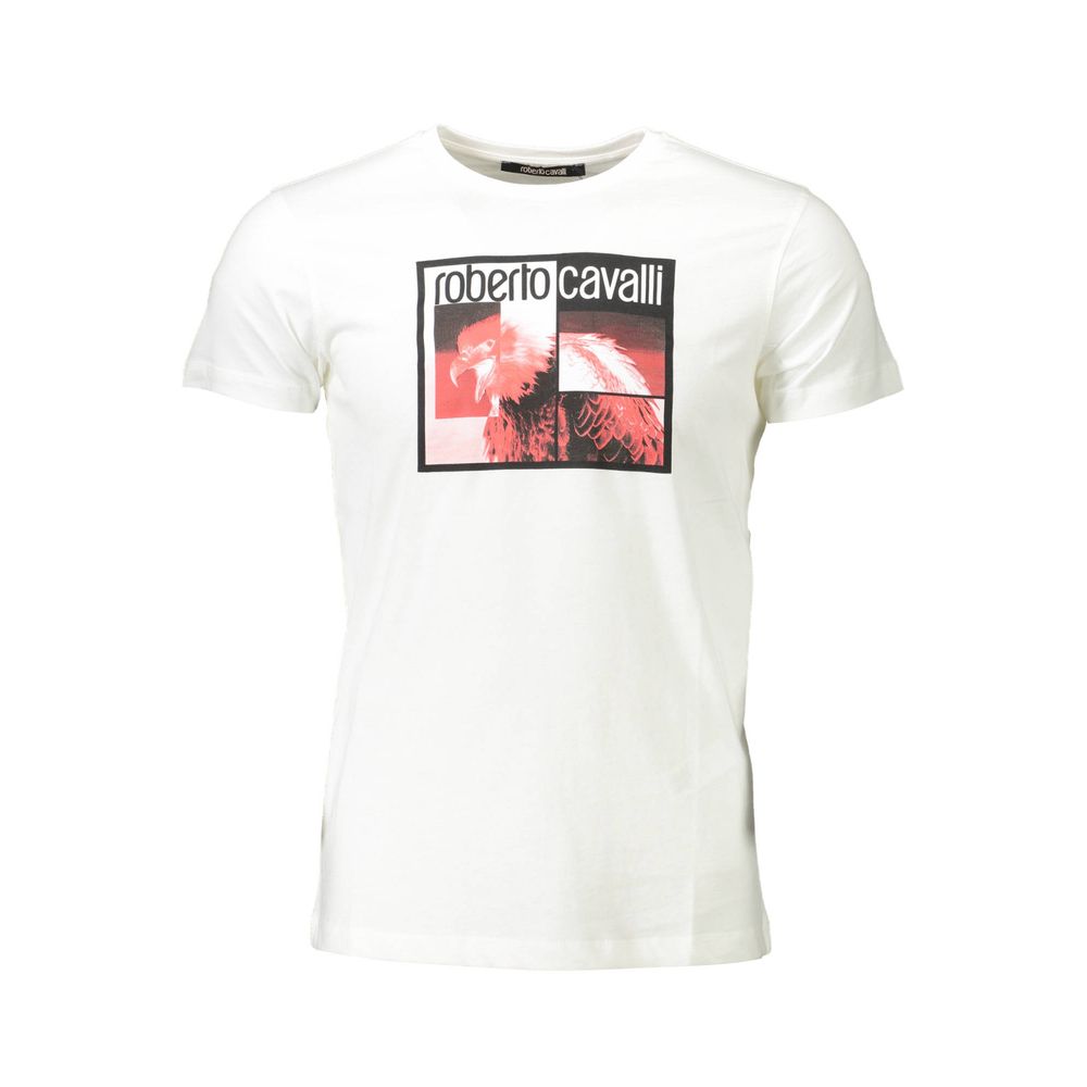 Roberto Cavalli White Cotton T-Shirt